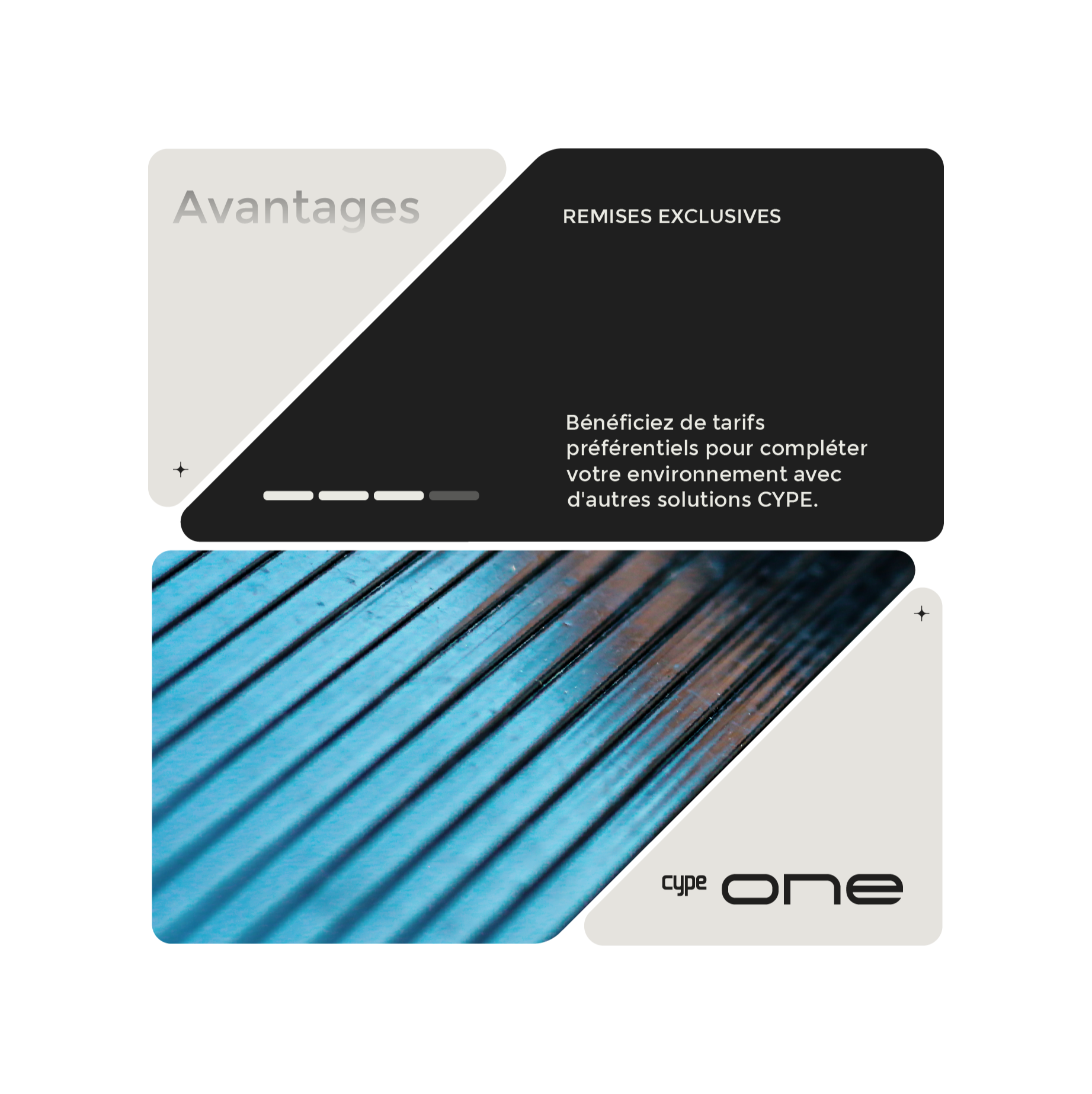 Avantages: Remises exclusives. Bénéficiez de tarifs préférentiels pour compléter votre environnement avec d’autres solutions CYPE.