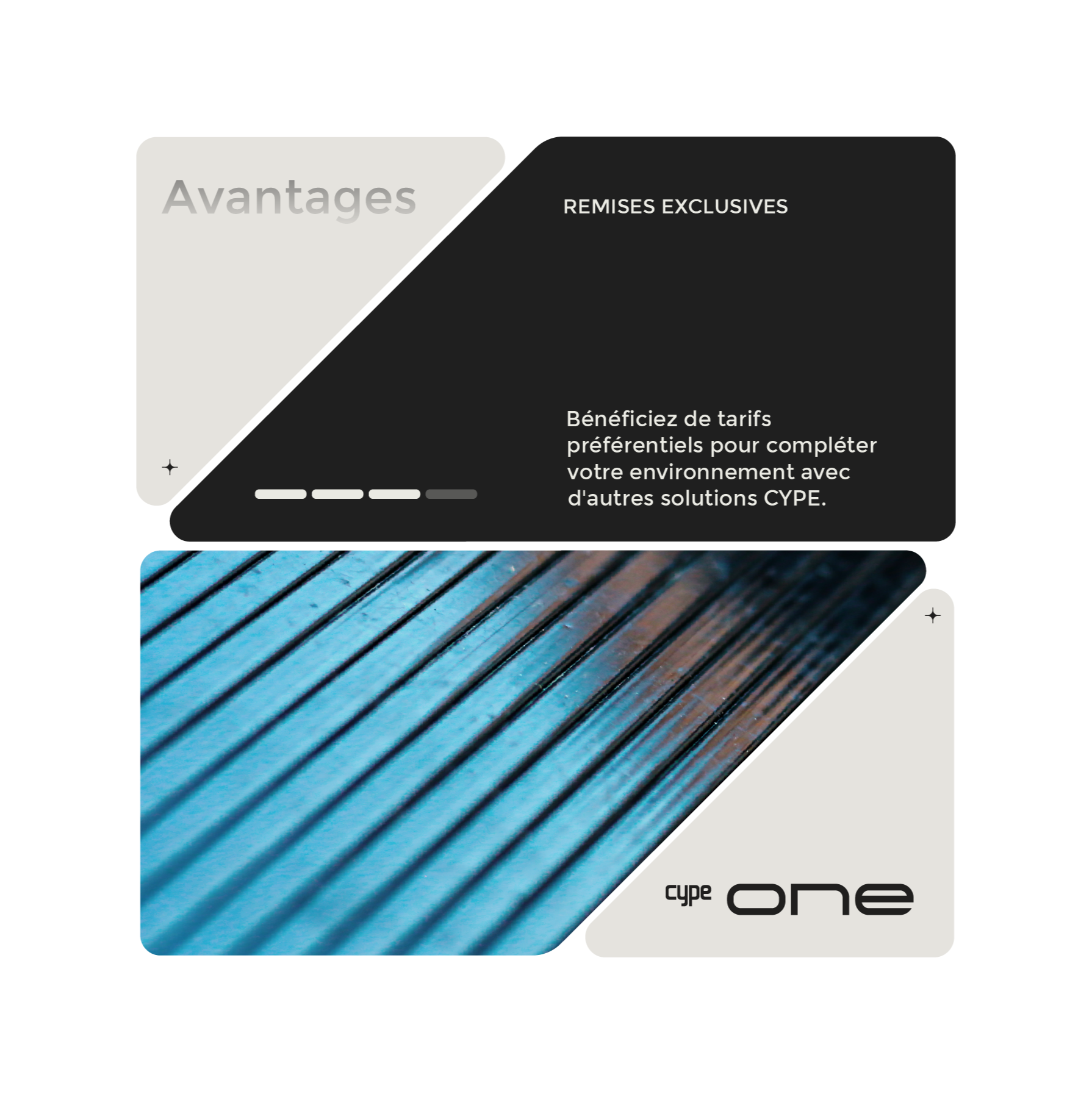 Avantages: Remises exclusives. Bénéficiez de tarifs préférentiels pour compléter votre environnement avec d’autres solutions CYPE.